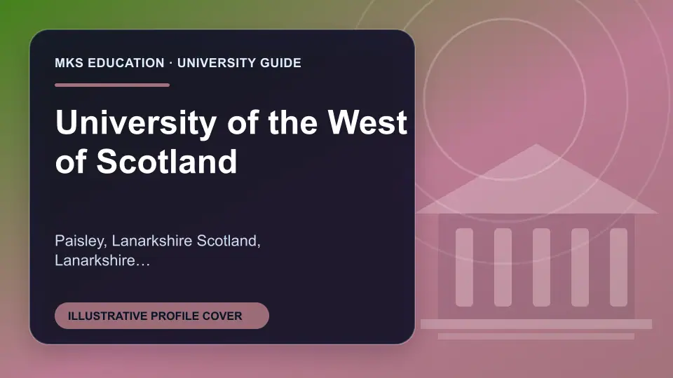 Students reviewing University of the West of Scotland study options on campus