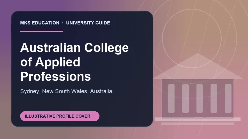 Illustrative MKS Education profile cover for ACAP University College in Australia