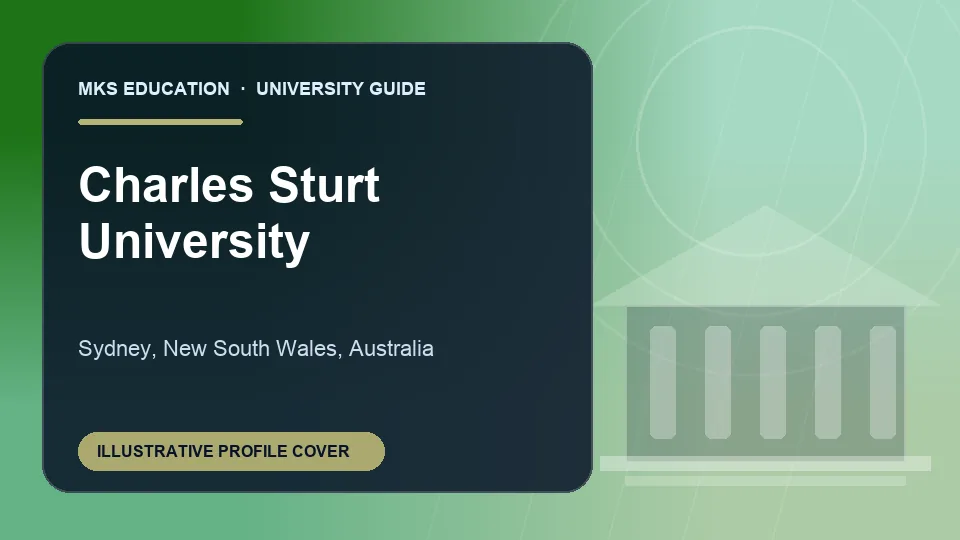 Illustrative MKS Education profile cover for Charles Sturt University in Australia