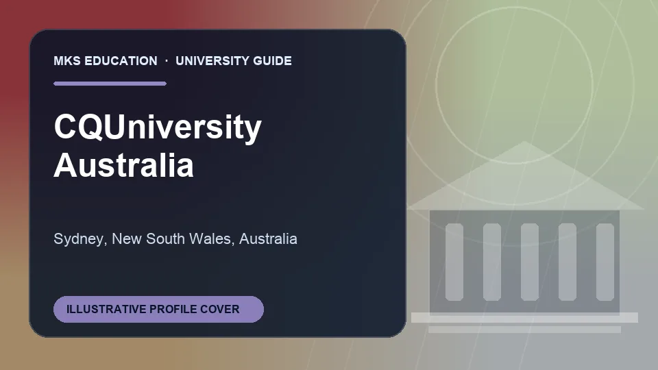 Illustrative MKS Education profile cover for CQUniversity Australia in Australia