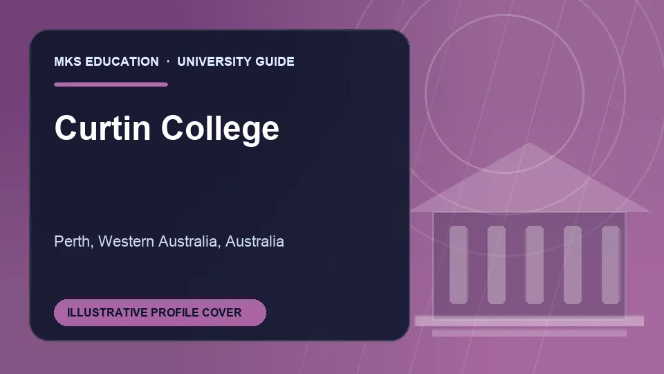 Illustrative MKS Education profile cover for Curtin College in Australia