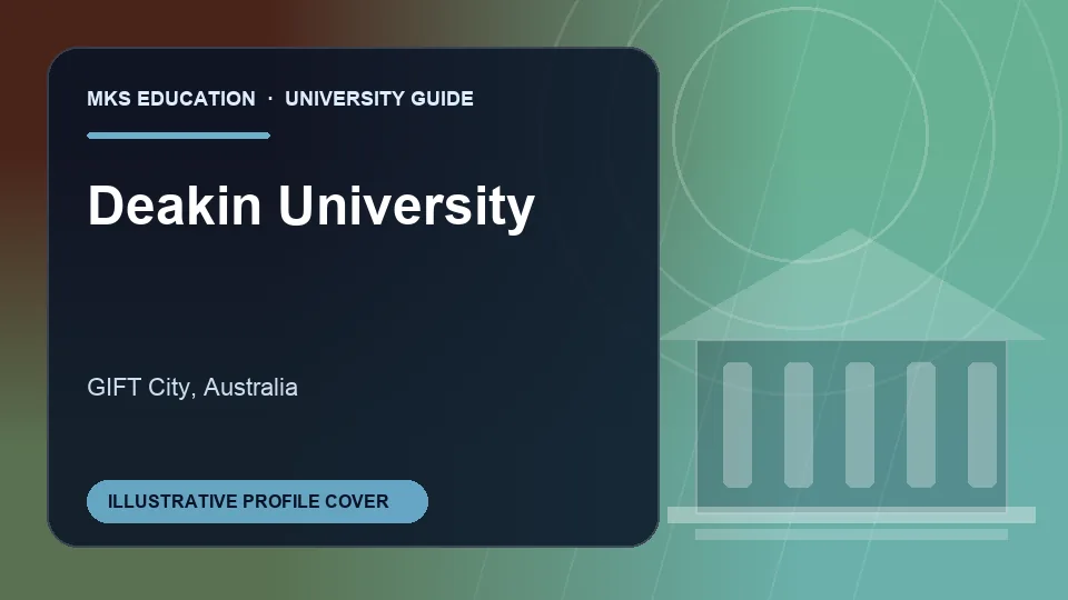 Illustrative MKS Education profile cover for Deakin University in Australia