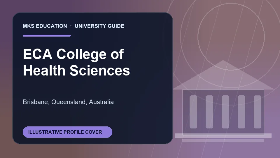 Illustrative MKS Education profile cover for ECA College of Health Sciences in Australia