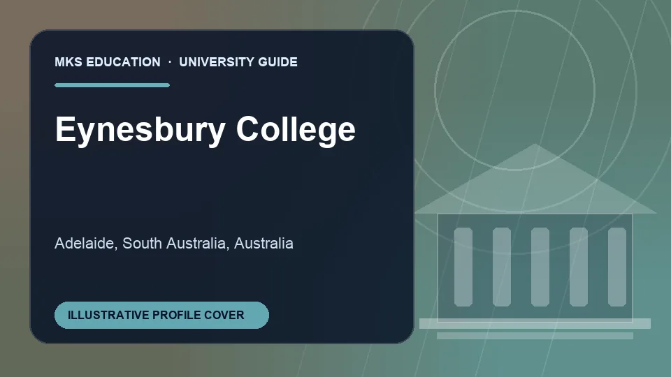Illustrative MKS Education profile cover for Eynesbury College in Australia