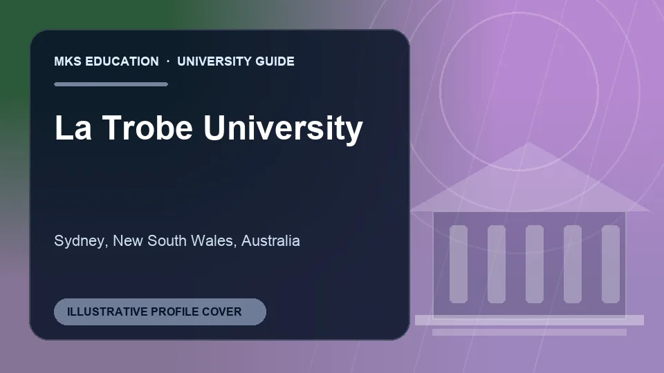 Illustrative MKS Education profile cover for La Trobe University in Australia