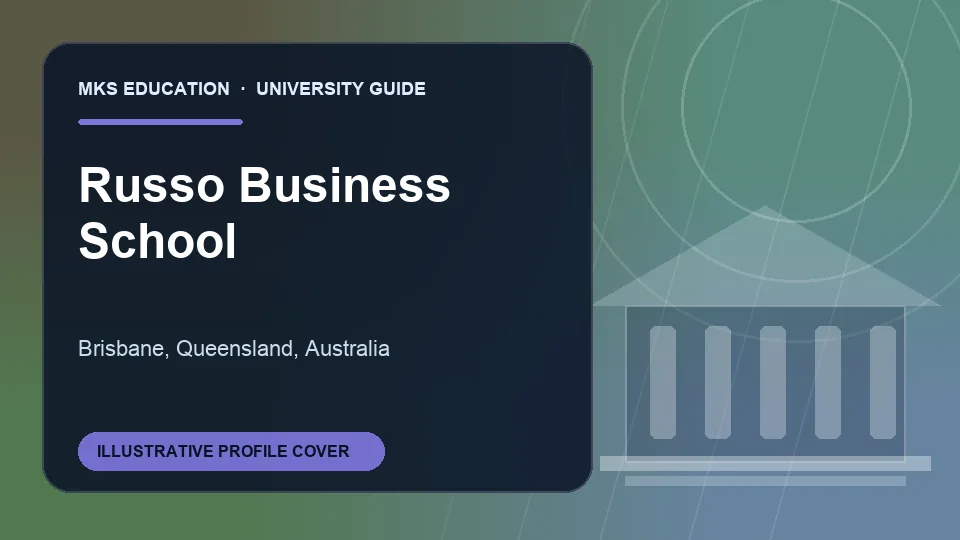 Illustrative MKS Education profile cover for Russo Business School in Australia