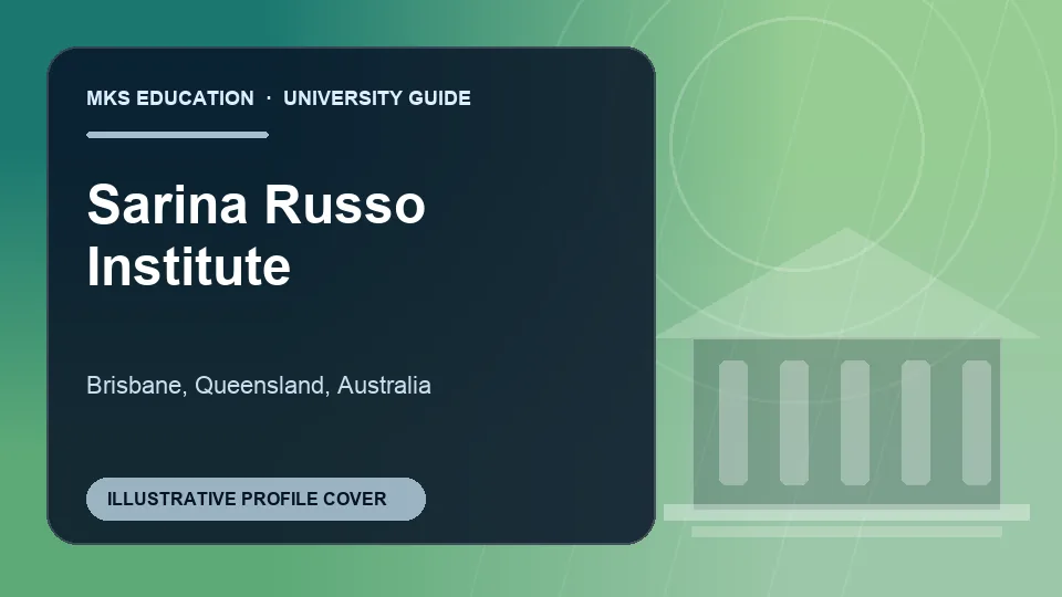 Illustrative MKS Education profile cover for Sarina Russo Institute in Australia