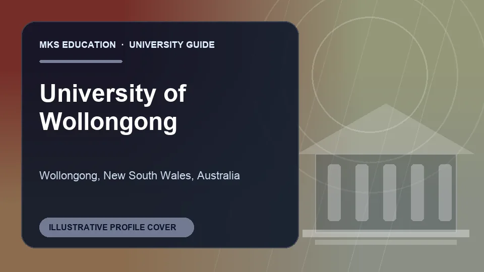 Illustrative MKS Education profile cover for University of Wollongong in Australia