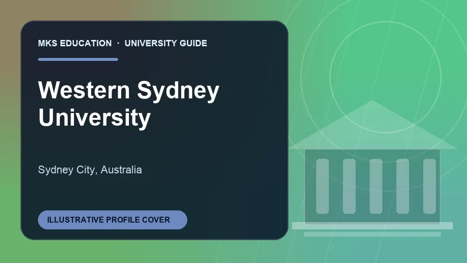 Illustrative MKS Education profile cover for Western Sydney University in Australia