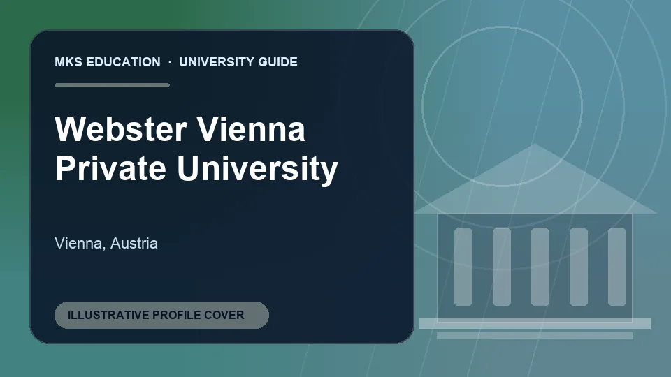 Illustrative MKS Education profile cover for Webster Vienna Private University in Austria