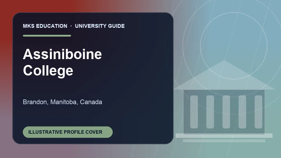 Illustrative MKS Education profile cover for Assiniboine College in Canada