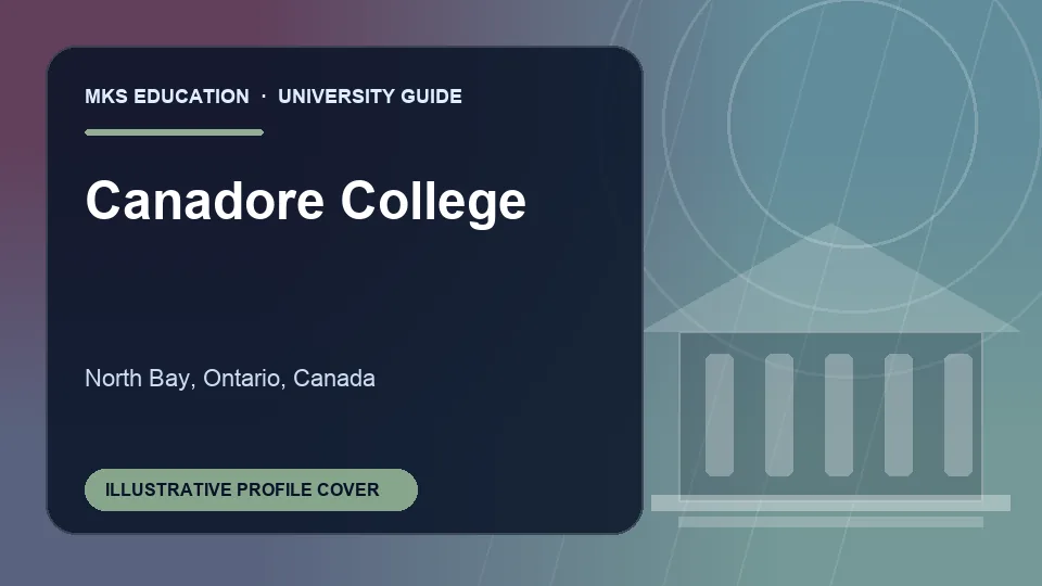 Illustrative MKS Education profile cover for Canadore College in Canada