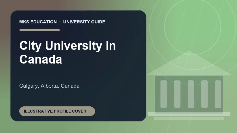 Illustrative MKS Education profile cover for City University in Canada in Canada