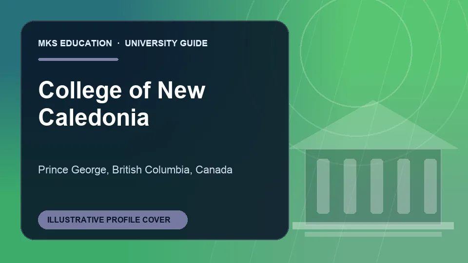 Illustrative MKS Education profile cover for College of New Caledonia in Canada