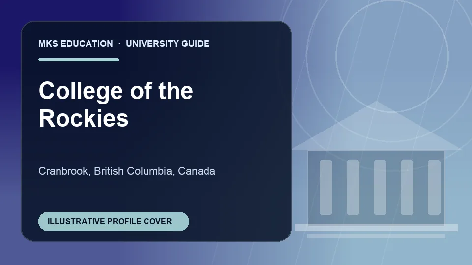 Illustrative MKS Education profile cover for College of the Rockies in Canada