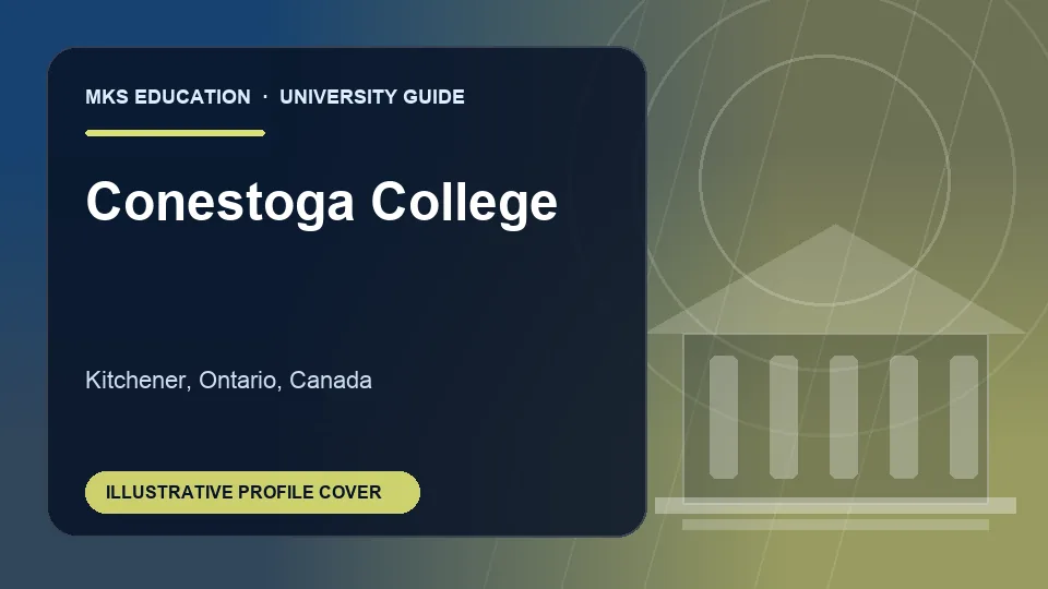 Illustrative MKS Education profile cover for Conestoga College in Canada