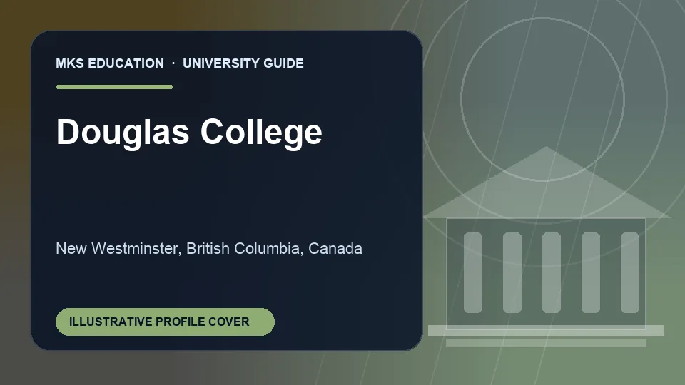 Illustrative MKS Education profile cover for Douglas College in Canada