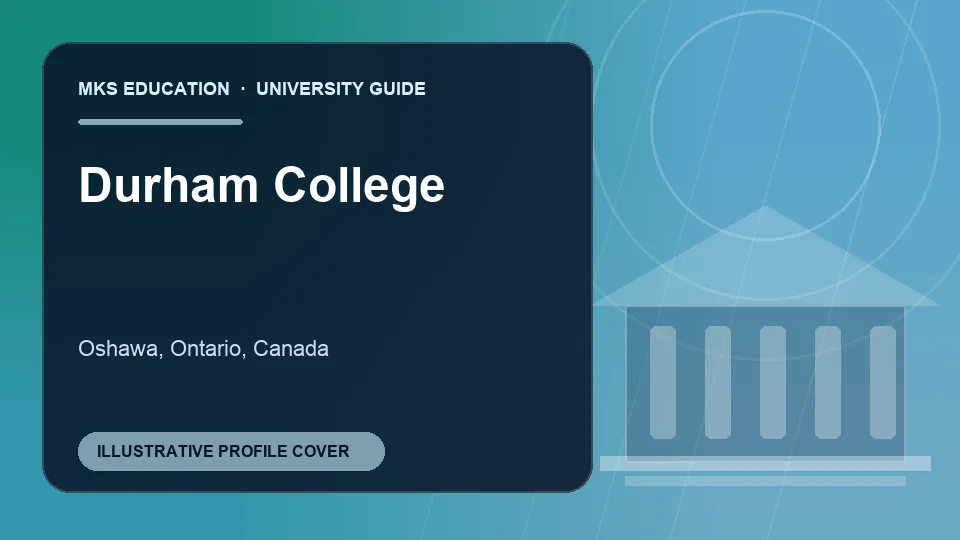 Illustrative MKS Education profile cover for Durham College in Canada
