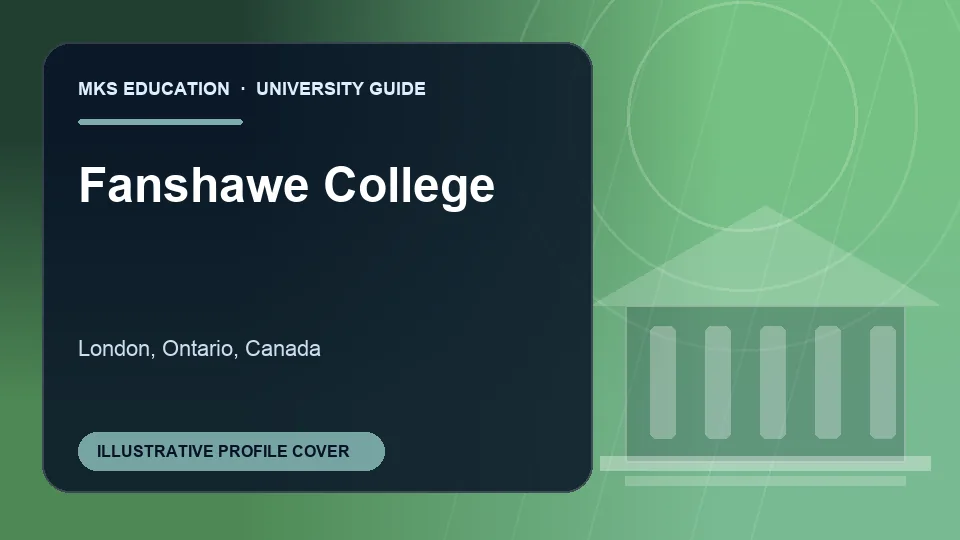 Illustrative MKS Education profile cover for Fanshawe College in Canada