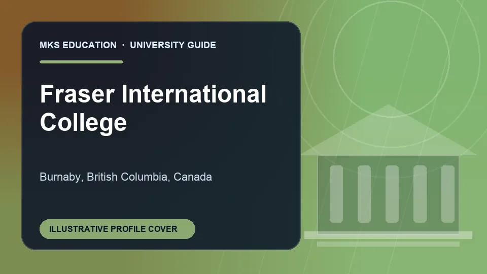 Illustrative MKS Education profile cover for Fraser International College in Canada