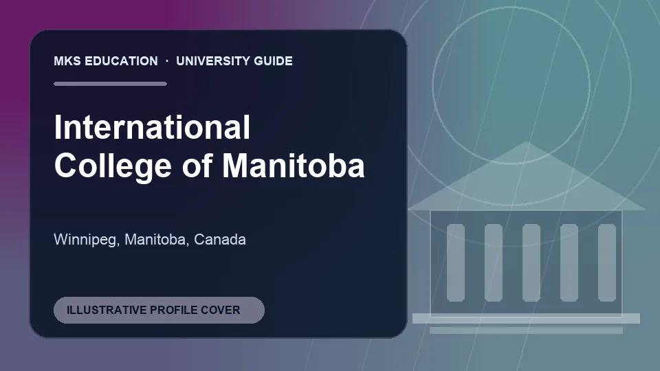 Illustrative MKS Education profile cover for International College of Manitoba in Canada