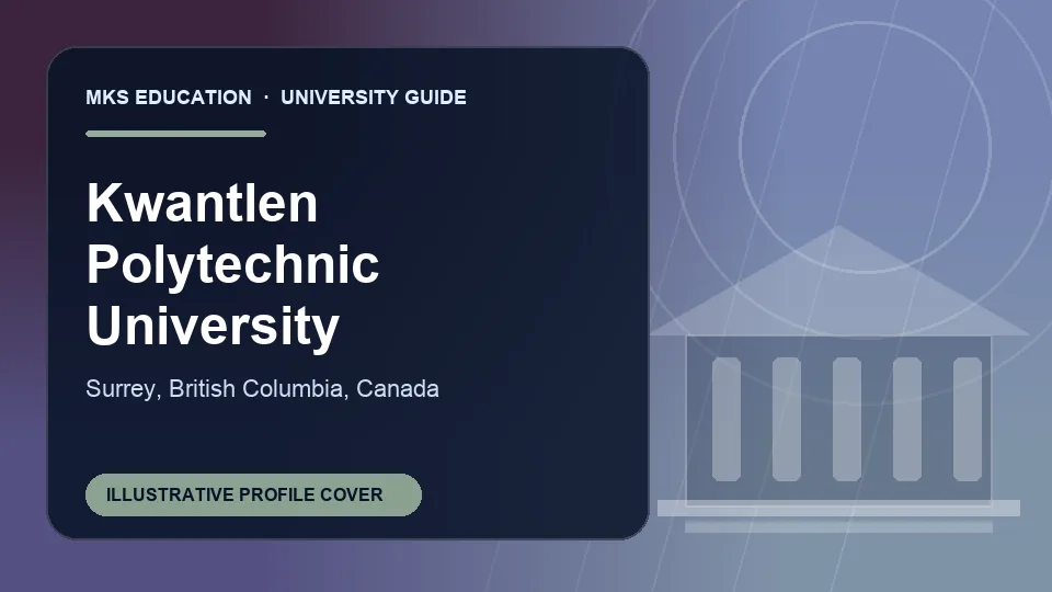 Illustrative MKS Education profile cover for Kwantlen Polytechnic University in Canada