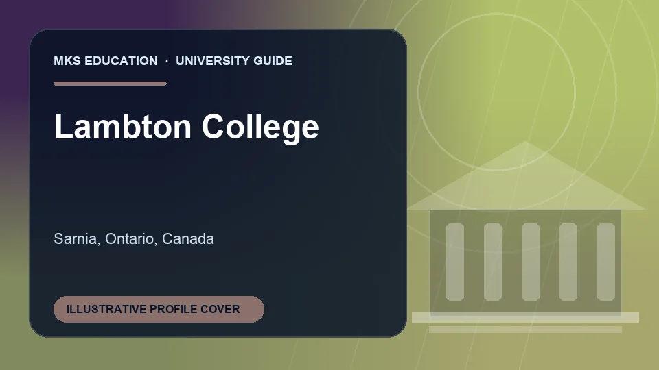 Illustrative MKS Education profile cover for Lambton College in Canada