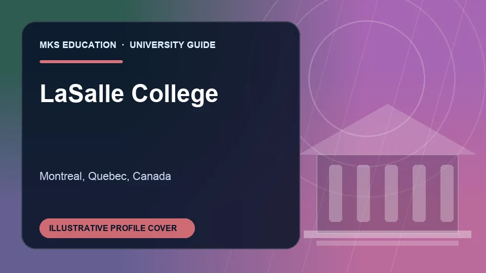 Illustrative MKS Education profile cover for LaSalle College in Canada