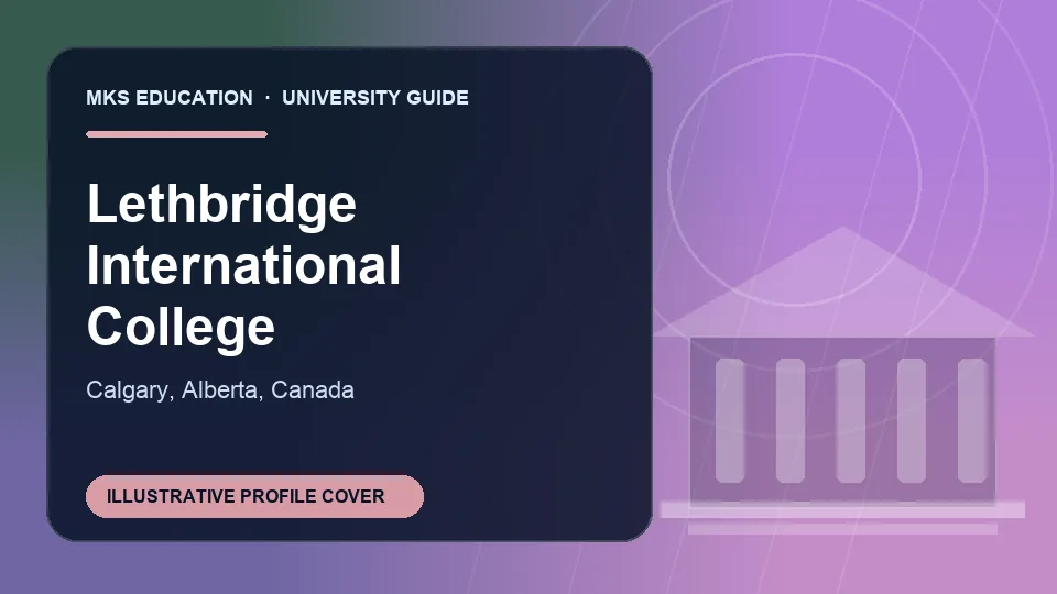 Illustrative MKS Education profile cover for Lethbridge International College in Canada