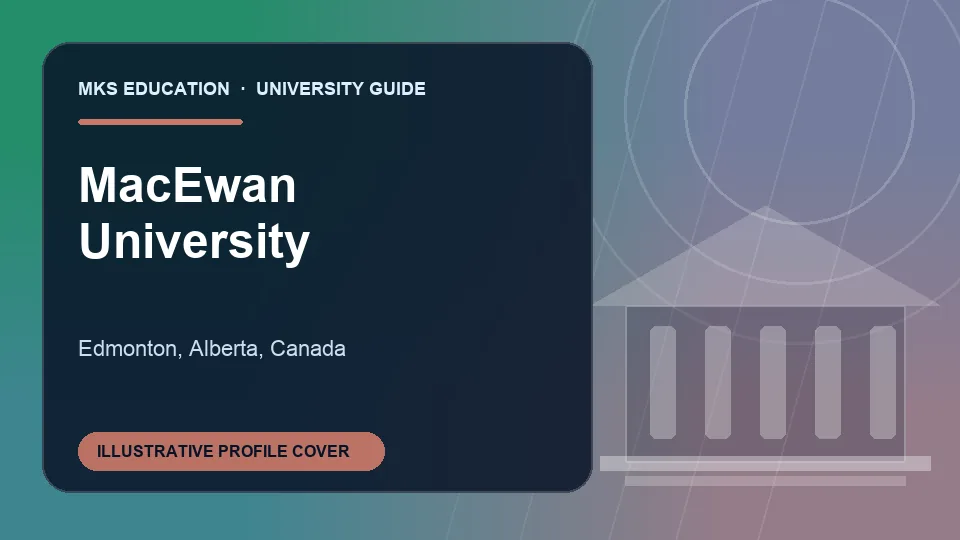 Illustrative MKS Education profile cover for MacEwan University in Canada