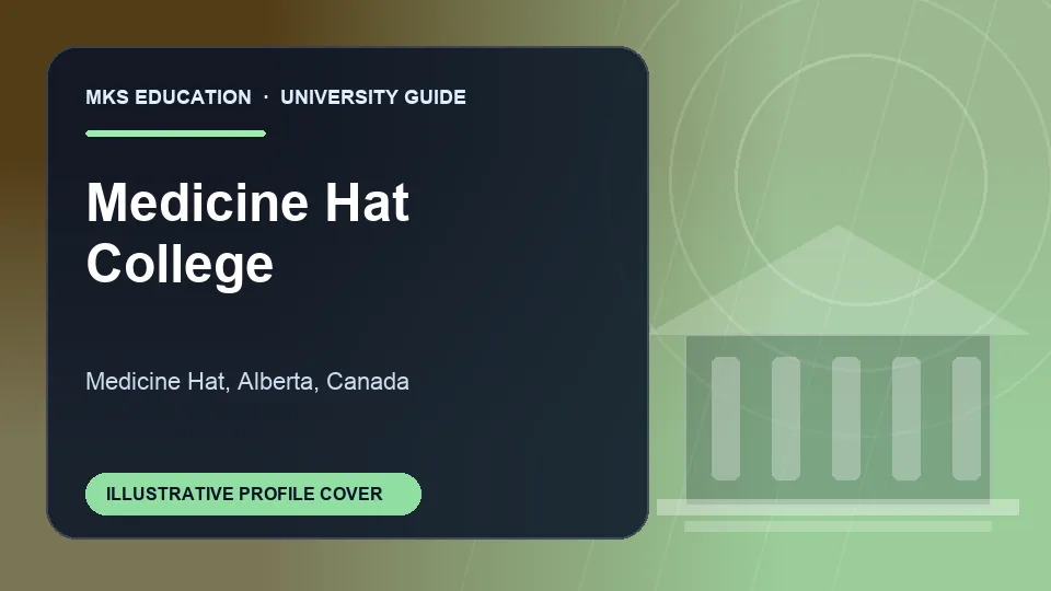 Illustrative MKS Education profile cover for Medicine Hat College in Canada