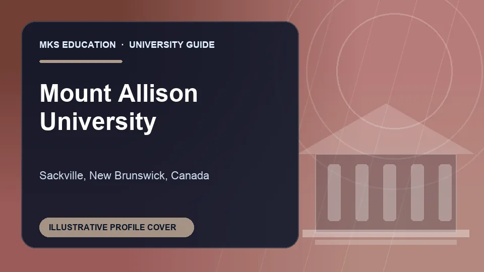 Illustrative MKS Education profile cover for Mount Allison University in Canada
