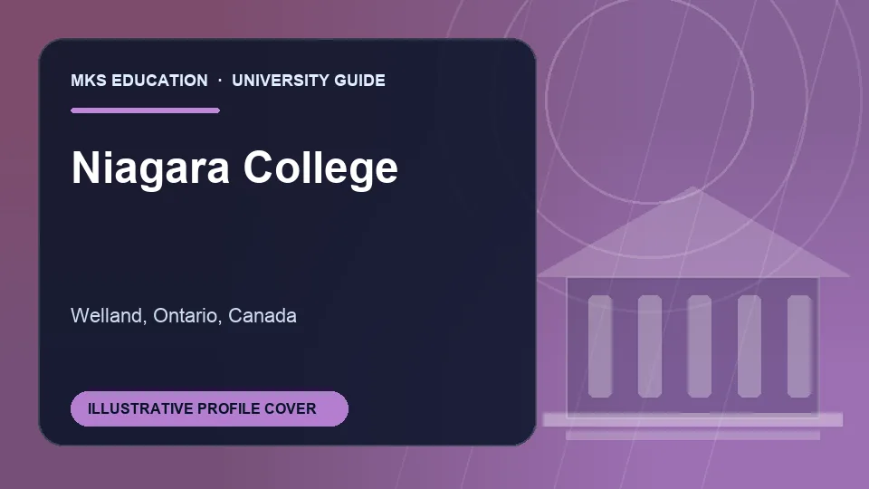 Illustrative MKS Education profile cover for Niagara College in Canada