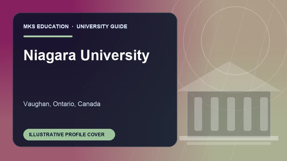 Illustrative MKS Education profile cover for Niagara University in Canada