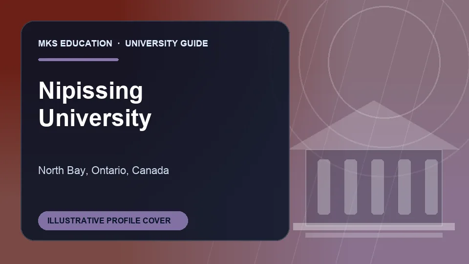 Illustrative MKS Education profile cover for Nipissing University in Canada
