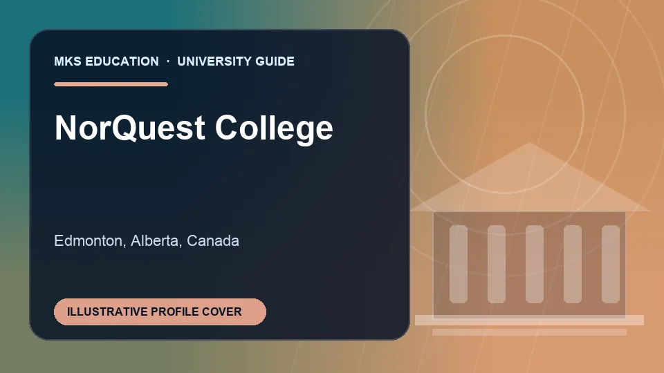 Illustrative MKS Education profile cover for NorQuest College in Canada