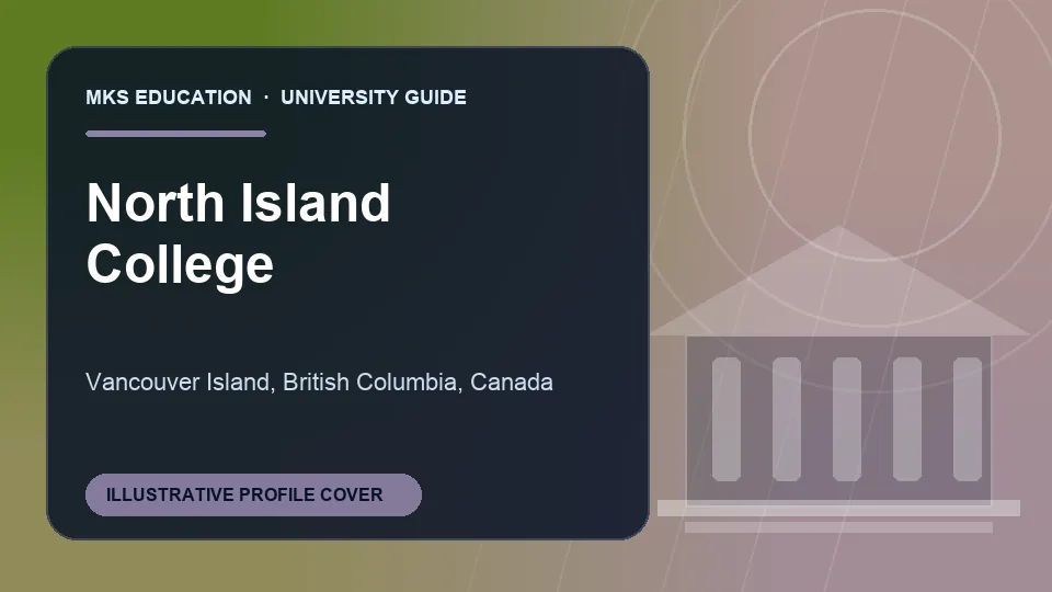 Illustrative MKS Education profile cover for North Island College in Canada