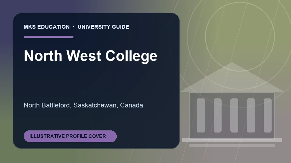 Illustrative MKS Education profile cover for North West College in Canada