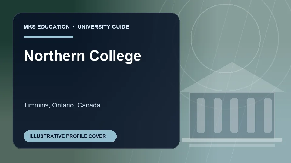 Illustrative MKS Education profile cover for Northern College in Canada