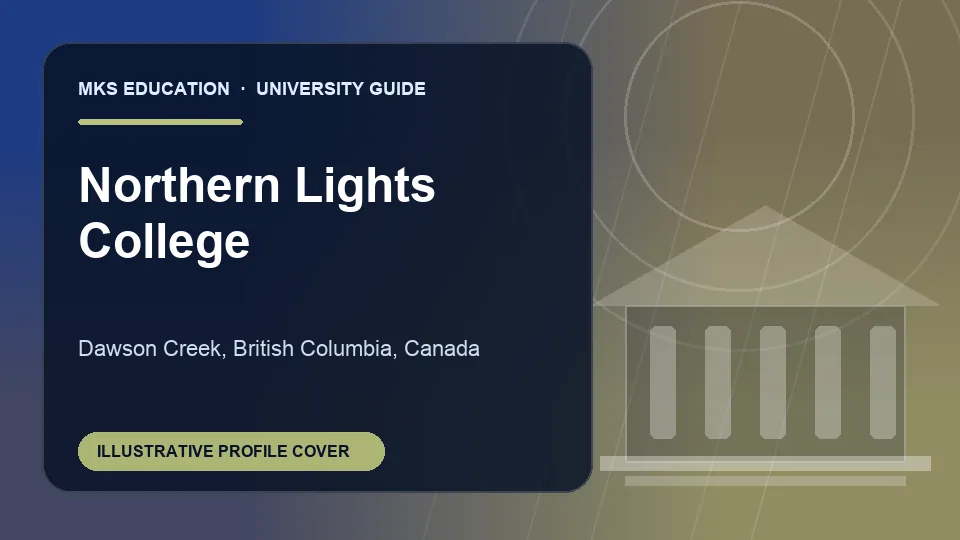 Illustrative MKS Education profile cover for Northern Lights College in Canada