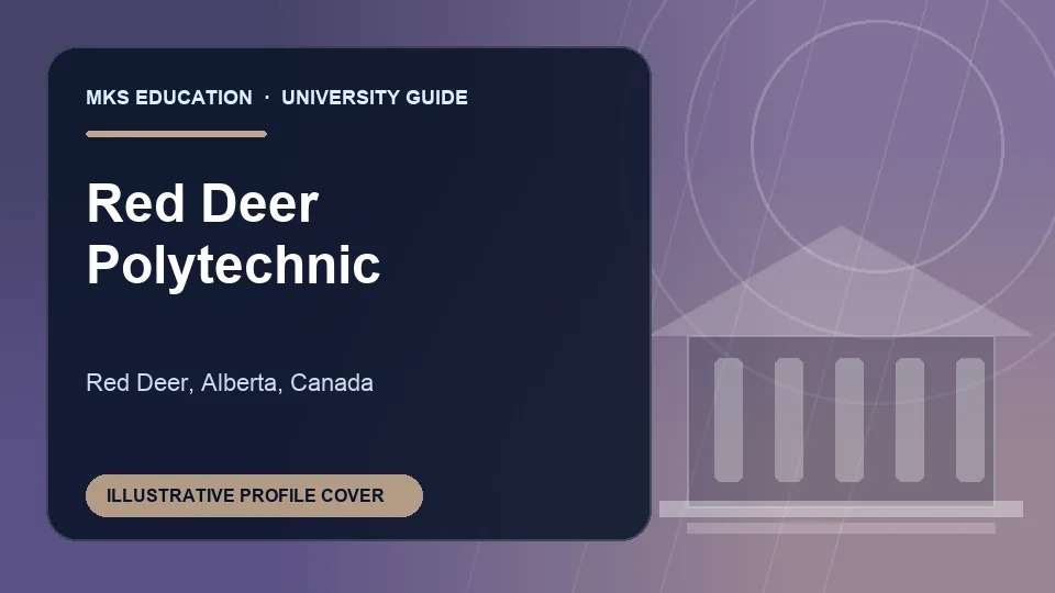 Illustrative MKS Education profile cover for Red Deer Polytechnic in Canada