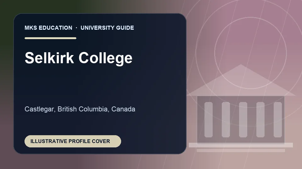 Illustrative MKS Education profile cover for Selkirk College in Canada