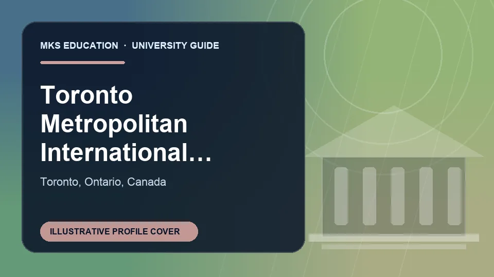Illustrative MKS Education profile cover for Toronto Metropolitan International College in Canada
