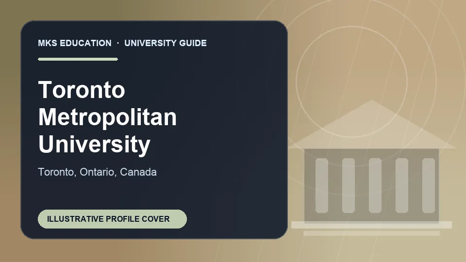 Illustrative MKS Education profile cover for Toronto Metropolitan University in Canada