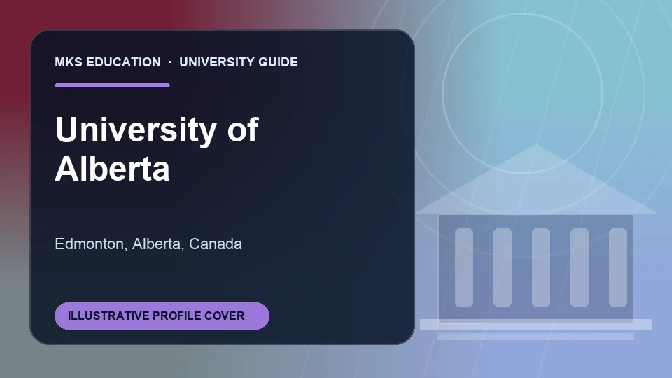 Illustrative MKS Education profile cover for University of Alberta in Canada