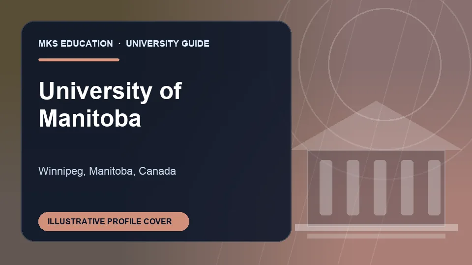 Illustrative MKS Education profile cover for University of Manitoba in Canada
