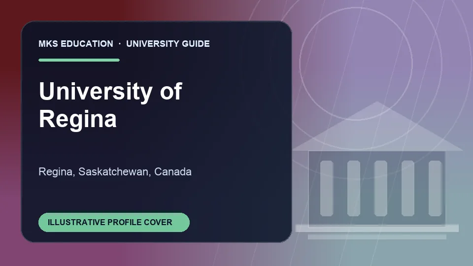 Illustrative MKS Education profile cover for University of Regina in Canada