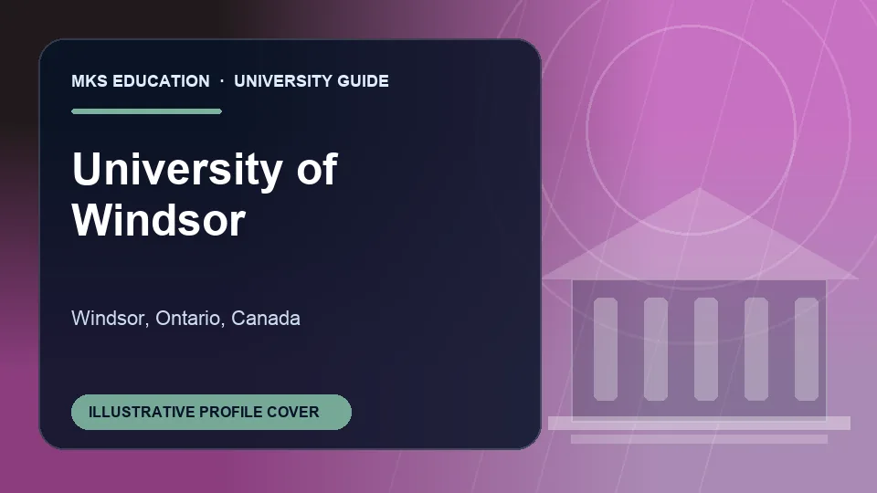 Illustrative MKS Education profile cover for University of Windsor in Canada