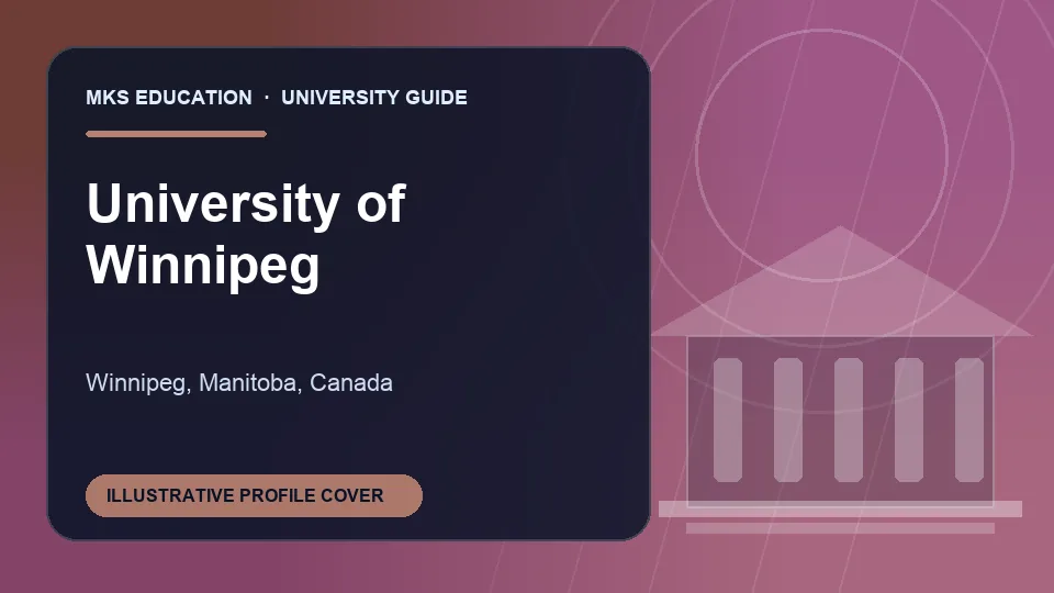 Illustrative MKS Education profile cover for University of Winnipeg in Canada