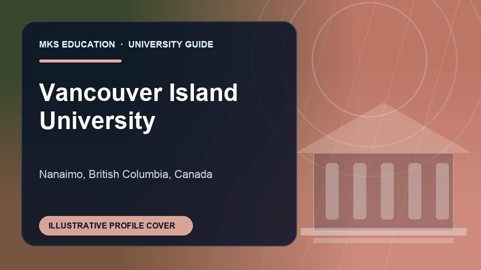 Illustrative MKS Education profile cover for Vancouver Island University in Canada
